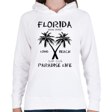 PRINTFASHION Florida - Női kapucnis pulóver - Fehér női pulóver, kardigán