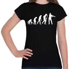 PRINTFASHION Floss dance evolúció - Női póló - Fekete női póló