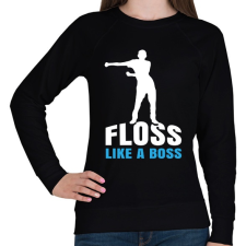 PRINTFASHION Floss like a boss - tánc - Női pulóver - Fekete női pulóver, kardigán