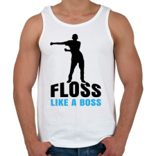 PRINTFASHION Floss like a boss - táncos - Férfi atléta - Fehér atléta, trikó