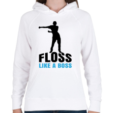 PRINTFASHION Floss like a boss - táncos - Női kapucnis pulóver - Fehér
