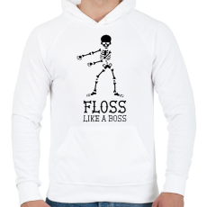 PRINTFASHION Flossing dance - Férfi kapucnis pulóver - Fehér
