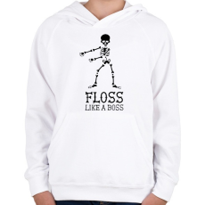 PRINTFASHION Flossing dance - Gyerek kapucnis pulóver - Fehér