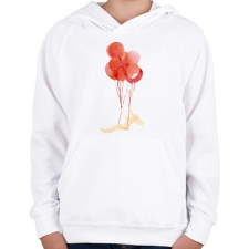 PRINTFASHION Fly away - Gyerek kapucnis pulóver - Fehér gyerek pulóver, kardigán