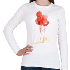 PRINTFASHION Fly away - Női hosszú ujjú póló - Fehér