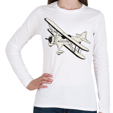 PRINTFASHION flying - Női hosszú ujjú póló - Fehér női póló