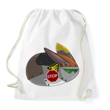 PRINTFASHION Flying Robot Rabbit - Sportzsák, Tornazsák - Fehér tornazsák