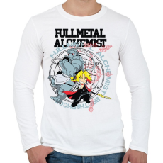 PRINTFASHION FMA Brotherhood - Férfi hosszú ujjú póló - Fehér