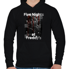 PRINTFASHION FNAF - Férfi kapucnis pulóver - Fekete férfi pulóver, kardigán