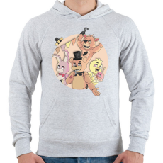 PRINTFASHION Fnaf pasztell színek - Férfi kapucnis pulóver - Sport szürke