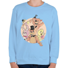 PRINTFASHION Fnaf pasztell színek - Gyerek pulóver - Világoskék gyerek pulóver, kardigán