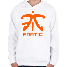PRINTFASHION Fnatic logo - Gyerek kapucnis pulóver - Fehér