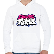 PRINTFASHION FNF - Férfi kapucnis pulóver - Fehér
