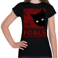 PRINTFASHION FOALS BLACK CAT - Női póló - Fekete