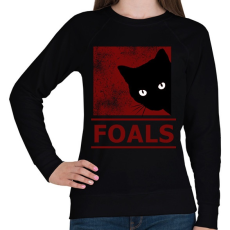 PRINTFASHION FOALS BLACK CAT - Női pulóver - Fekete