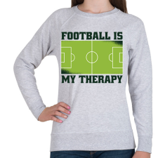 PRINTFASHION Foci a terápiám - Női pulóver - Sport szürke női pulóver, kardigán