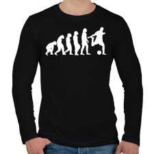 PRINTFASHION Foci Evolúció - Férfi hosszú ujjú póló - Fekete férfi póló