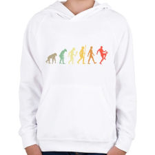 PRINTFASHION Foci Evolúció - Gyerek kapucnis pulóver - Fehér gyerek pulóver, kardigán