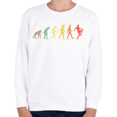 PRINTFASHION Foci Evolúció - Gyerek pulóver - Fehér