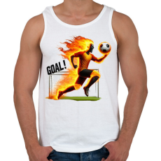 PRINTFASHION Foci - Férfi atléta - Fehér