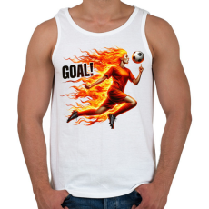PRINTFASHION Foci - Férfi atléta - Fehér