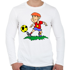 PRINTFASHION Foci - Férfi hosszú ujjú póló - Fehér férfi póló