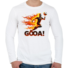 PRINTFASHION Foci - Férfi hosszú ujjú póló - Fehér