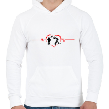 PRINTFASHION Foci - Férfi kapucnis pulóver - Fehér férfi pulóver, kardigán