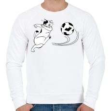 PRINTFASHION Foci - Férfi pulóver - Fehér