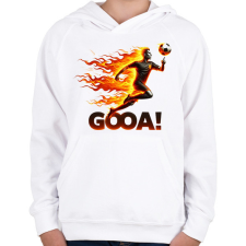 PRINTFASHION Foci - Gyerek kapucnis pulóver - Fehér gyerek pulóver, kardigán