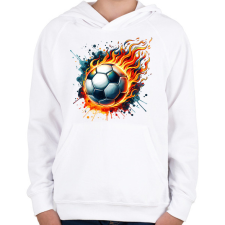 PRINTFASHION foci - Gyerek kapucnis pulóver - Fehér gyerek pulóver, kardigán