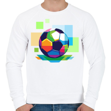 PRINTFASHION Foci labda - Férfi pulóver - Fehér