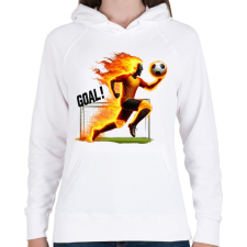 PRINTFASHION Foci - Női kapucnis pulóver - Fehér női pulóver, kardigán