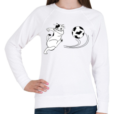 PRINTFASHION Foci - Női pulóver - Fehér női pulóver, kardigán