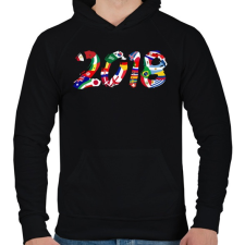 PRINTFASHION Foci VB 2018 - Férfi kapucnis pulóver - Fekete férfi pulóver, kardigán