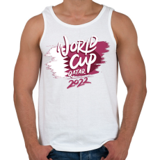PRINTFASHION Foci VB Qatar 2022 - Férfi atléta - Fehér