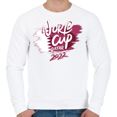PRINTFASHION Foci VB Qatar 2022 - Férfi pulóver - Fehér
