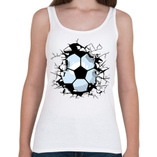 PRINTFASHION Focilabda a falban - Női atléta - Fehér női trikó