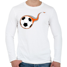 PRINTFASHION Focilabda - Férfi hosszú ujjú póló - Fehér férfi póló
