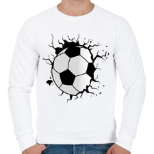 PRINTFASHION focilabda - Férfi pulóver - Fehér férfi pulóver, kardigán