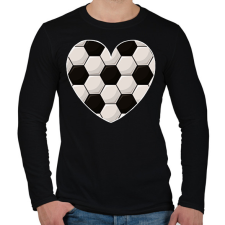 PRINTFASHION Focis szív - Férfi hosszú ujjú póló - Fekete férfi póló