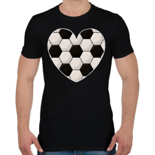 PRINTFASHION Focis szív - Férfi póló - Fekete férfi póló