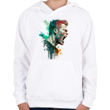 PRINTFASHION Focisa - Gyerek kapucnis pulóver - Fehér gyerek pulóver, kardigán