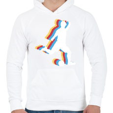 PRINTFASHION Focista - Férfi kapucnis pulóver - Fehér