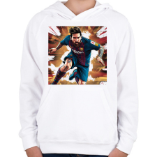 PRINTFASHION Focista - Gyerek kapucnis pulóver - Fehér gyerek pulóver, kardigán