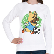 PRINTFASHION Focista kutya - Női pulóver - Fehér