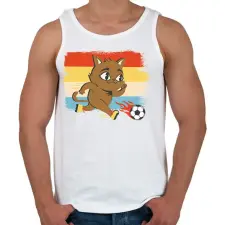 PRINTFASHION Focista macska - Férfi atléta - Fehér atléta, trikó