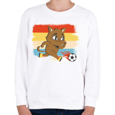 PRINTFASHION Focista macska - Gyerek pulóver - Fehér