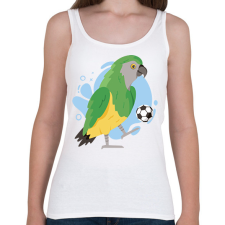 PRINTFASHION Focista papagáj - Női atléta - Fehér női trikó