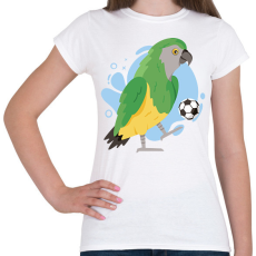 PRINTFASHION Focista papagáj - Női póló - Fehér